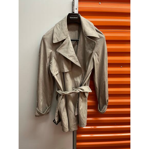 Zara - Faux Suede Trench Coat / XS / Tan / NWT - Picture 2 of 7